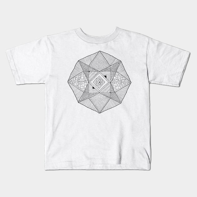 Mandala - Pointed Kids T-Shirt by Ballyraven